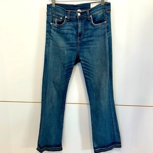 Rag & Bone cropped Jean in Stark wash, size 29.